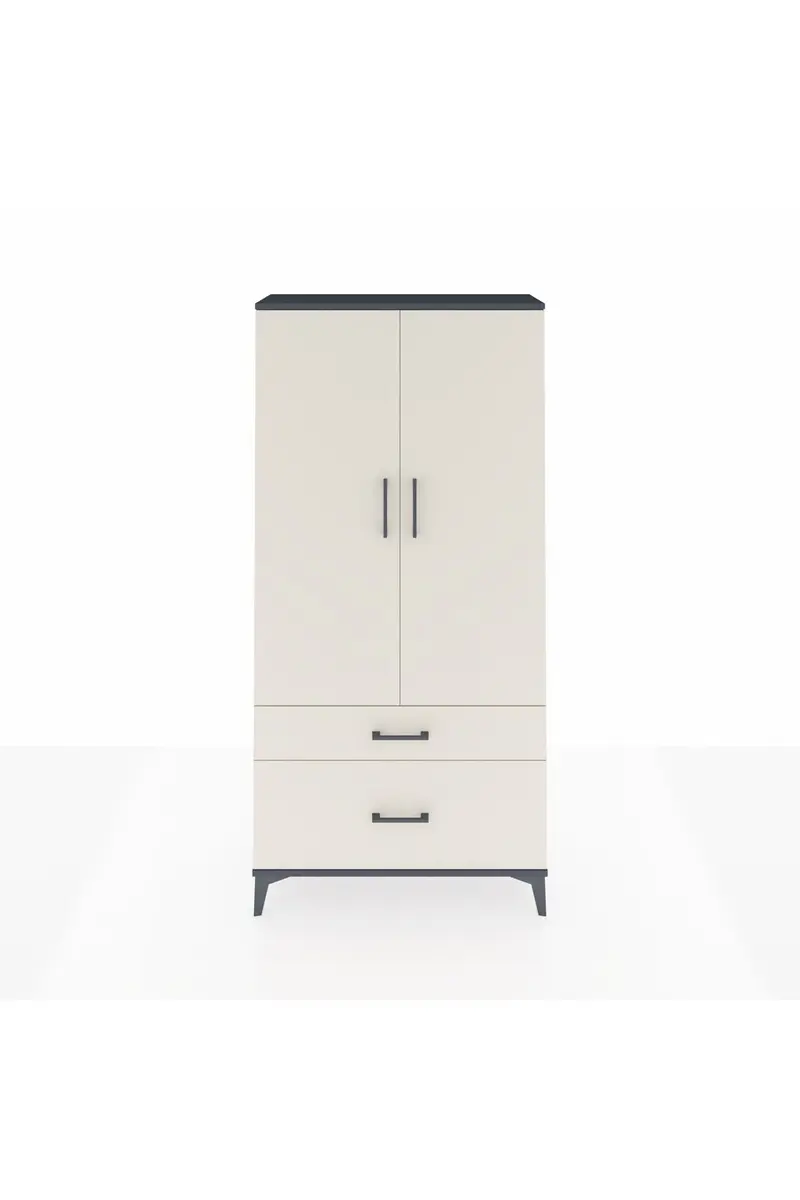 Arges Dolap 4 Raflı 2 Çekmeceli 2 Kapaklı 88x30x182