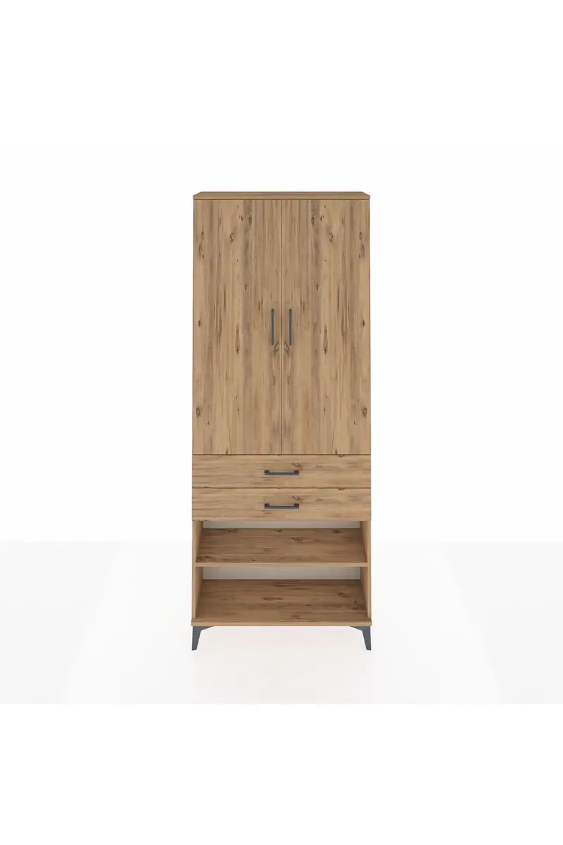 Arges Dolap 4 Raflı 2 Çekmeceli 2 Kapaklı 88x30x221
