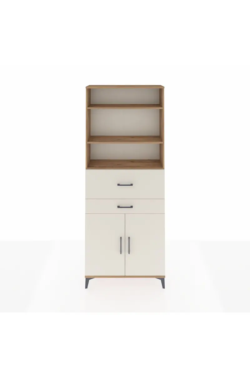 Arges Dolap 4 Raflı 2 Çekmeceli 2 Kapaklı 88x30x221