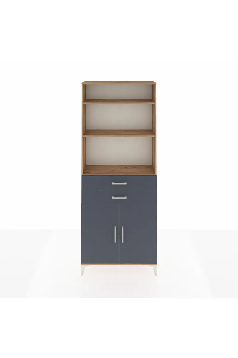 Arges Dolap 4 Raflı 2 Çekmeceli 2 Kapaklı 88x30x221