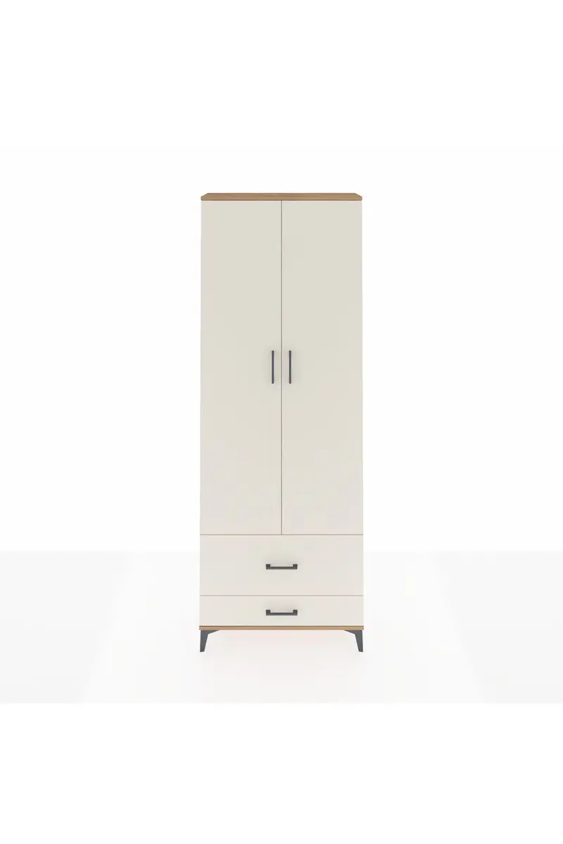 Arges Dolap 4 Raflı 2 Çekmeceli 2 Kapaklı 88x30x243