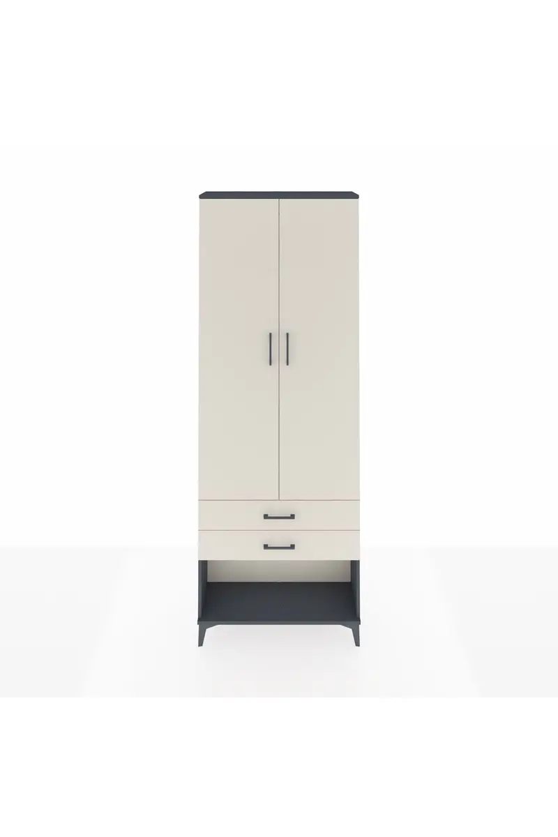 Arges Dolap 4 Raflı 2 Çekmeceli 2 Kapaklı 88x30x243