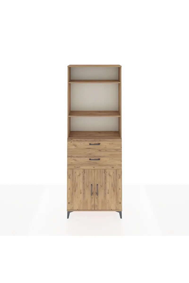 Arges Dolap 4 Raflı 2 Çekmeceli 2 Kapaklı 88x30x243