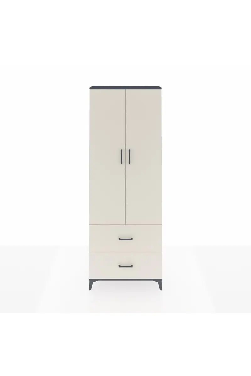 Arges Dolap 4 Raflı 2 Çekmeceli 2 Kapaklı 88x30x243