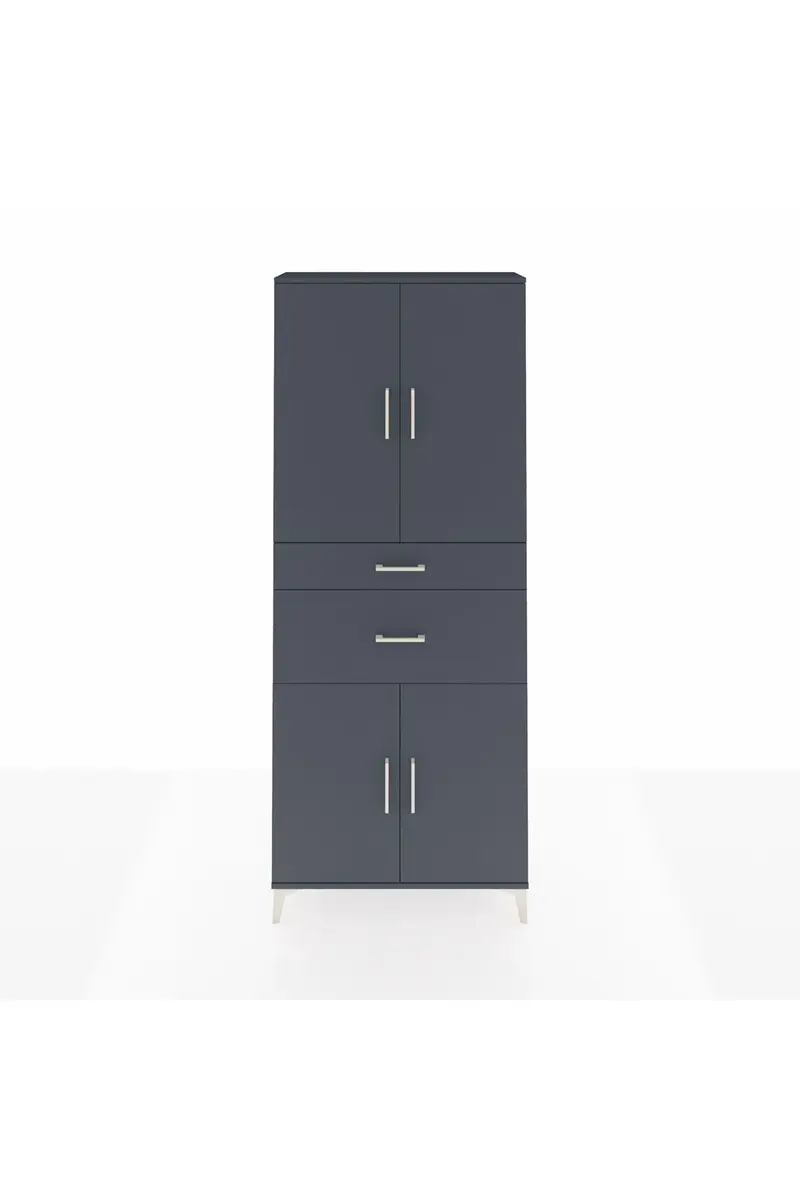 Arges Dolap 4 Raflı 2 Çekmeceli 4 Kapaklı 88x30x221