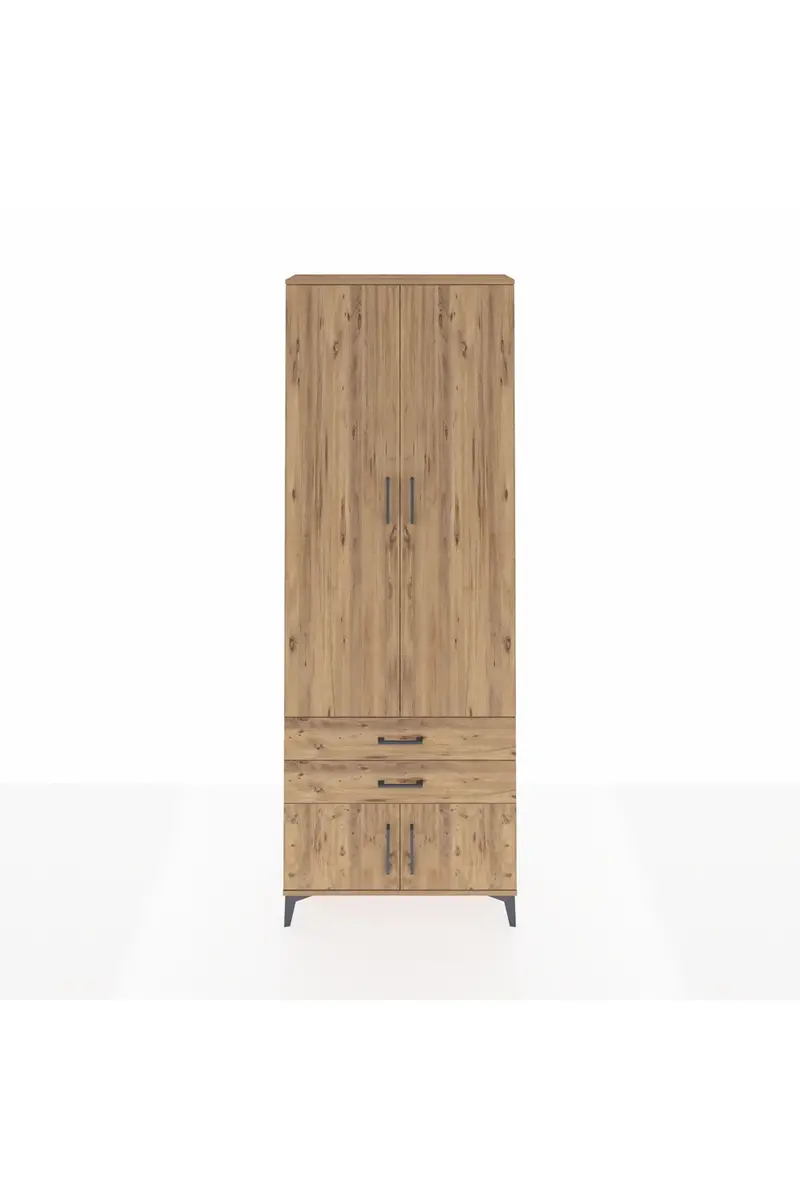 Arges Dolap 4 Raflı 2 Çekmeceli 4 Kapaklı 88x30x243