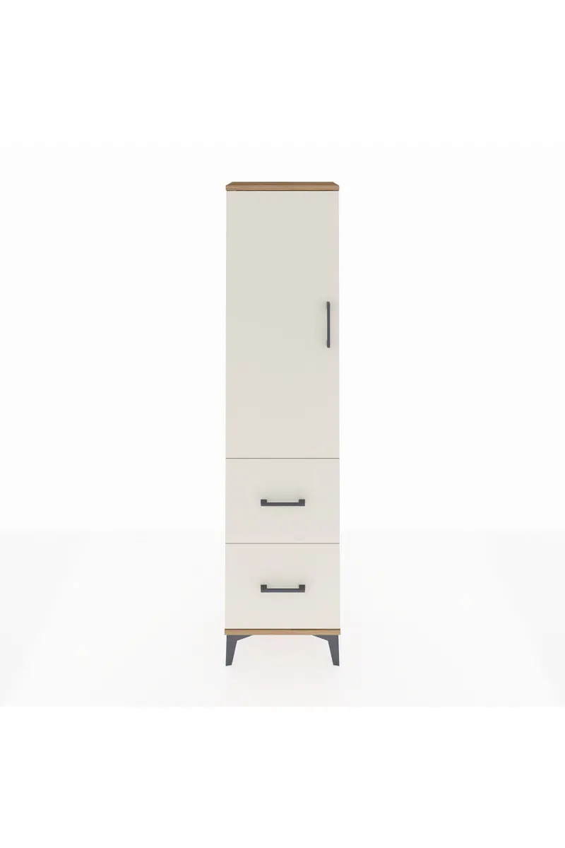 Arges Dolap 4 Raflı 2 Çekmeceli Tek Kapaklı 44x30x182