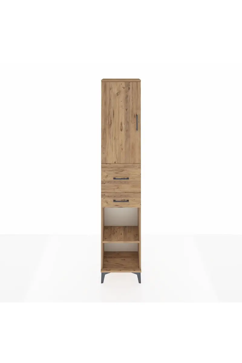 Arges Dolap 4 Raflı 2 Çekmeceli Tek Kapaklı 44x30x221