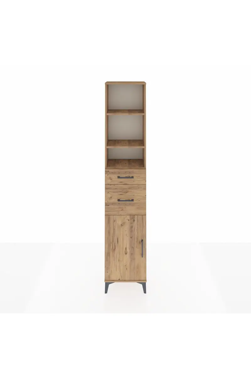 Arges Dolap 4 Raflı 2 Çekmeceli Tek Kapaklı 44x30x221