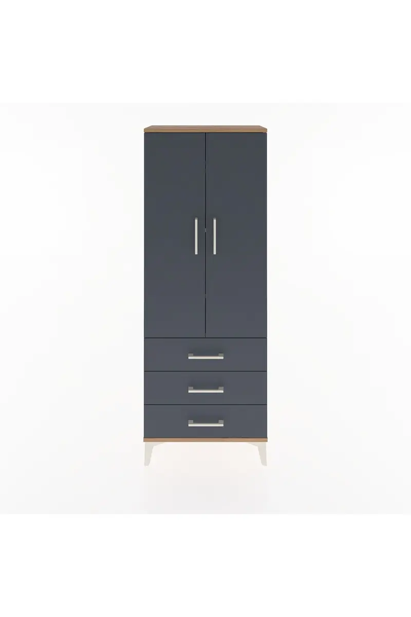 Arges Dolap 4 Raflı 3 Çekmeceli 2 Kapaklı 60x30x163