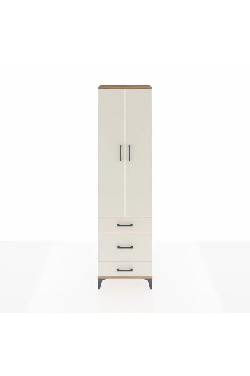 Arges Dolap 4 Raflı 3 Çekmeceli 2 Kapaklı 60x30x221