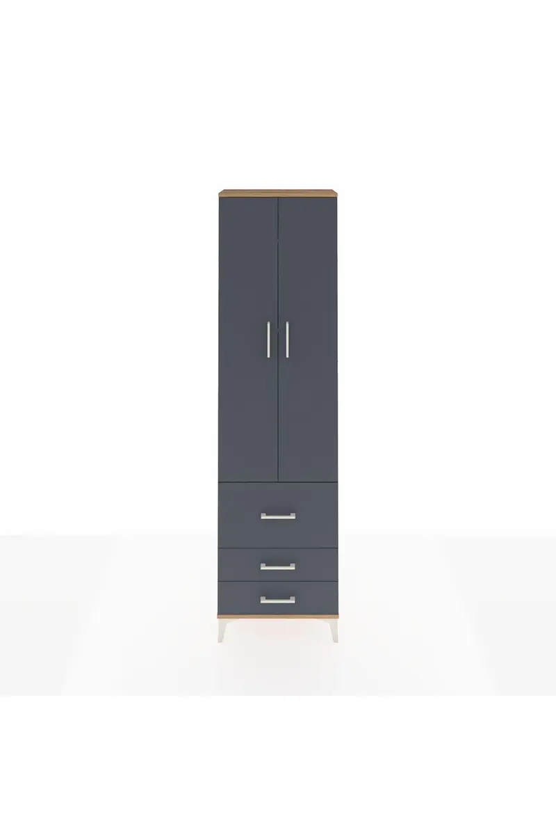 Arges Dolap 4 Raflı 3 Çekmeceli 2 Kapaklı 60x30x221