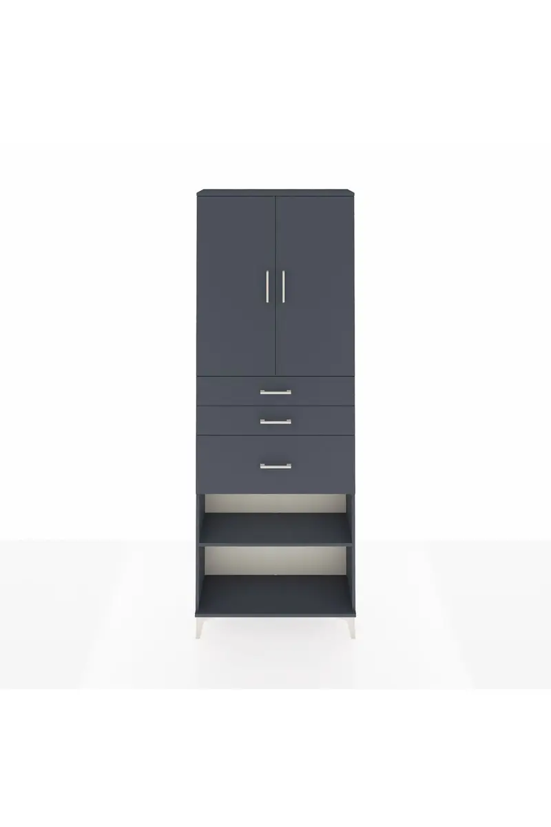 Arges Dolap 4 Raflı 3 Çekmeceli 2 Kapaklı 88x30x243