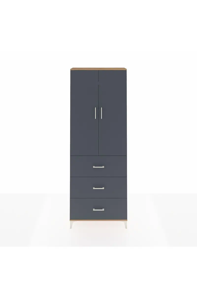 Arges Dolap 4 Raflı 3 Çekmeceli 2 Kapaklı 88x30x243