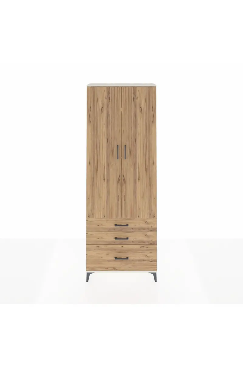 Arges Dolap 4 Raflı 3 Çekmeceli 2 Kapaklı 88x30x243