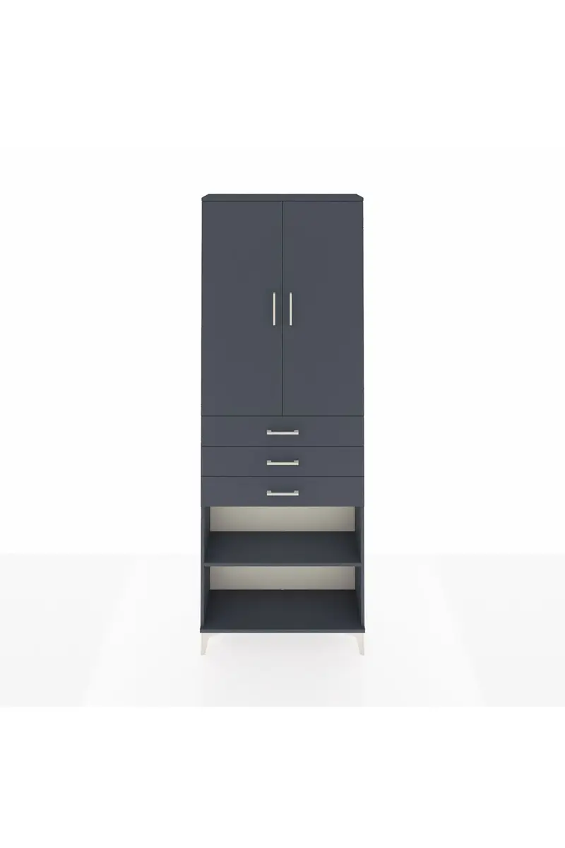 Arges Dolap 4 Raflı 3 Çekmeceli 2 Kapaklı 88x30x243