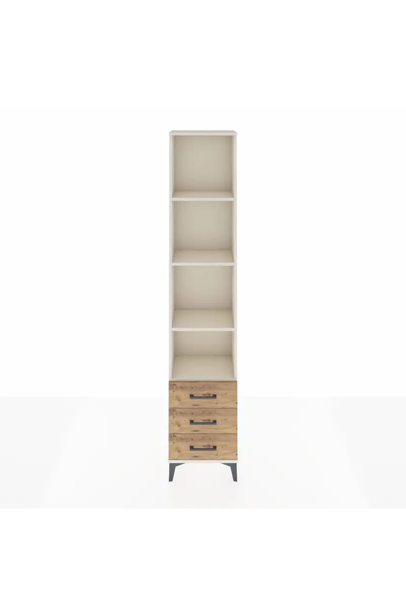 Arges Dolap 4 Raflı 3 Çekmeceli 44x30x221