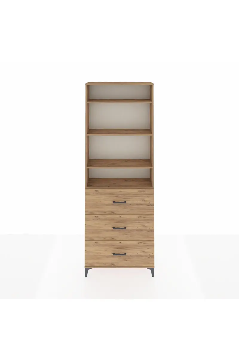 Arges Dolap 4 Raflı 3 Çekmeceli 88x30x243