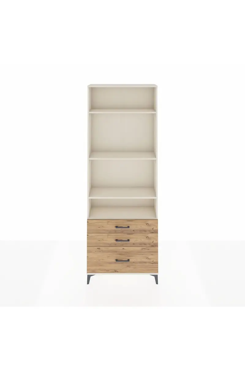 Arges Dolap 4 Raflı 3 Çekmeceli 88x30x243
