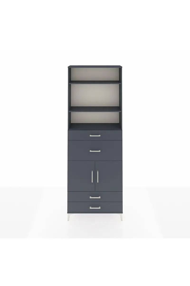 Arges Dolap 4 Raflı 4 Çekmeceli 2 Kapaklı 88x30x243