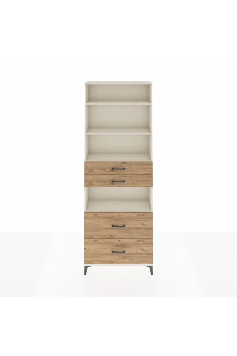 Arges Dolap 4 Raflı 4 Çekmeceli 88x30x243
