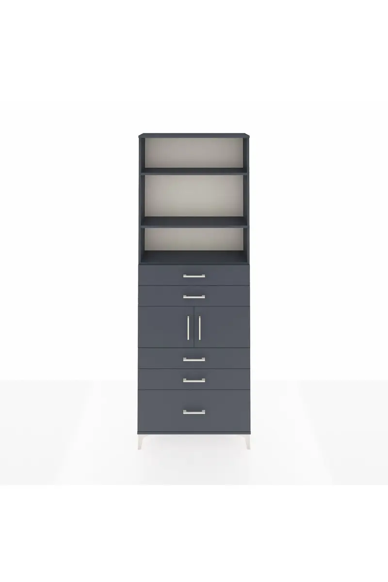 Arges Dolap 4 Raflı 5 Çekmeceli 2 Kapaklı 88x30x243