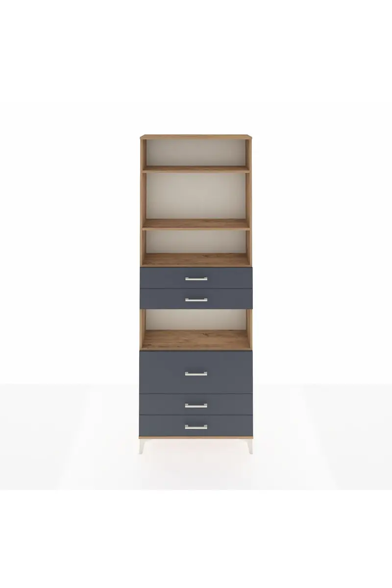 Arges Dolap 4 Raflı 5 Çekmeceli 88x30x243