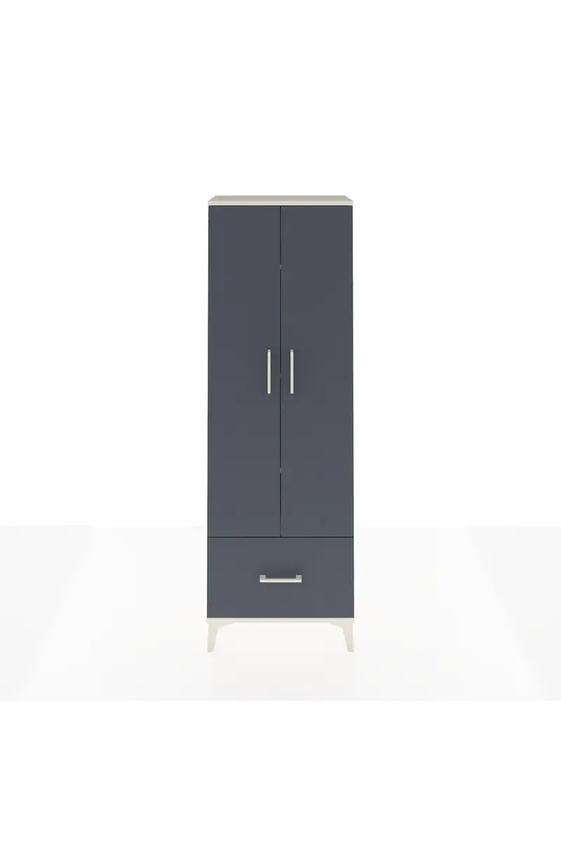 Arges Dolap 4 Raflı Tek Çekmeceli 2 Kapaklı 60x30x182