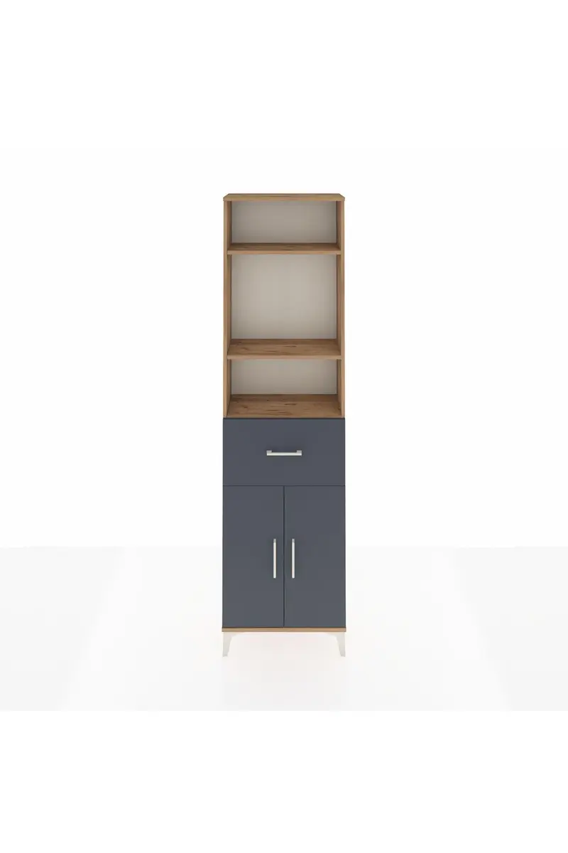 Arges Dolap 4 Raflı Tek Çekmeceli 2 Kapaklı 60x30x221
