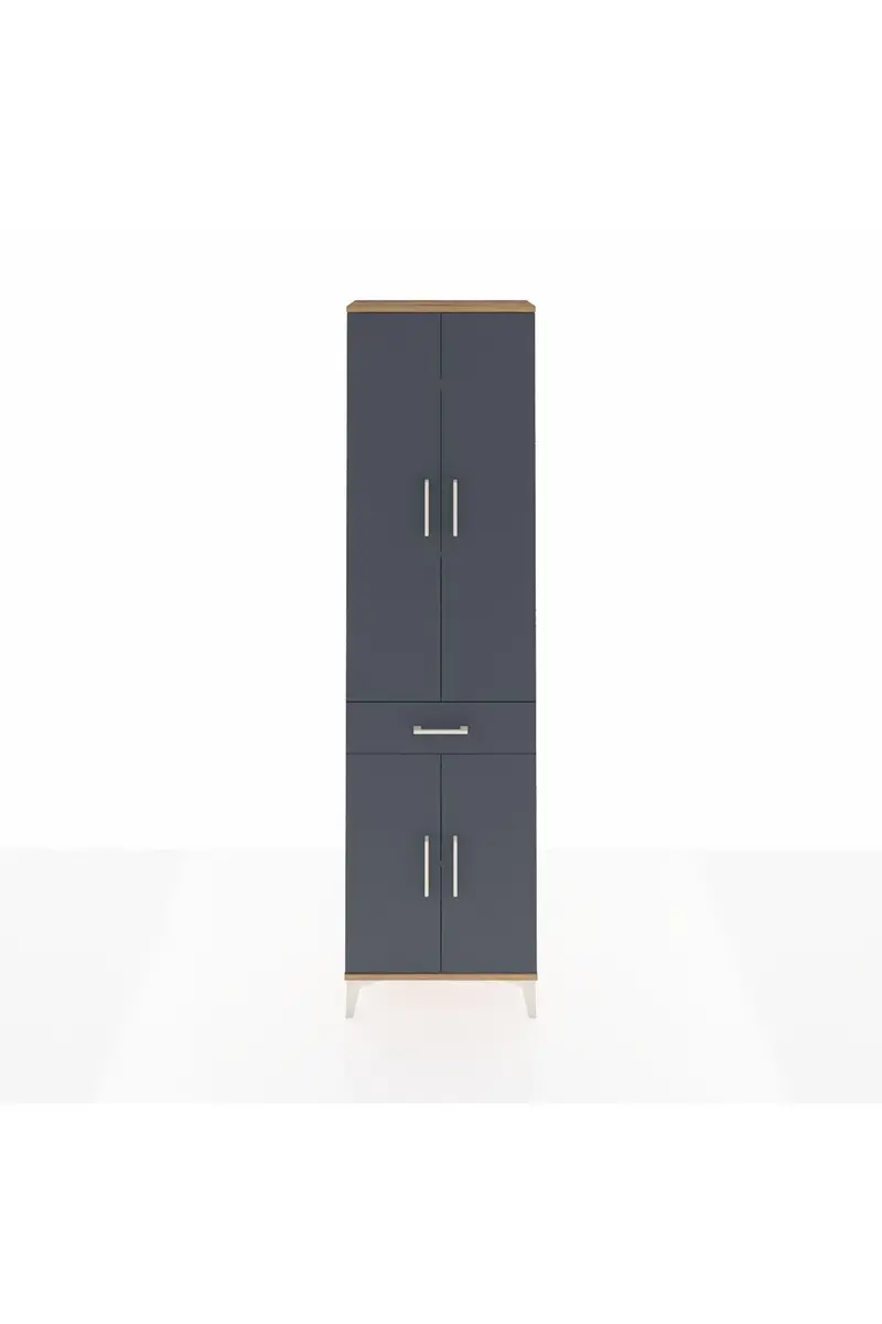 Arges Dolap 4 Raflı Tek Çekmeceli 4 Kapaklı 60x30x221