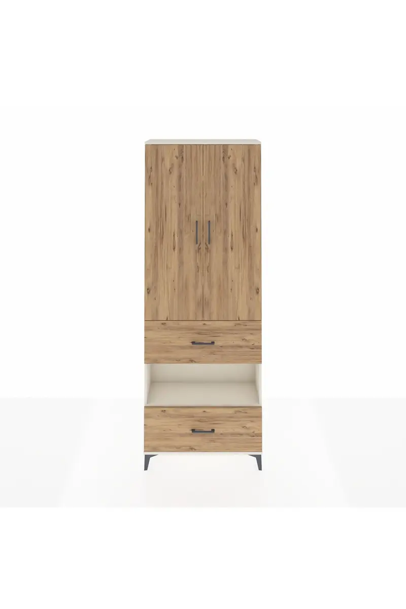 Arges Dolap 5 Raflı 2 Çekmeceli 2 Kapaklı 88x30x243