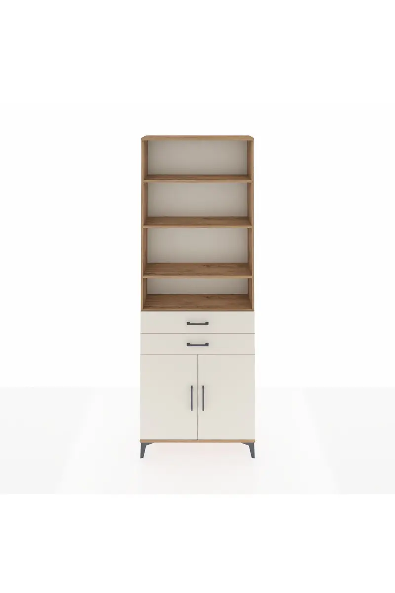 Arges Dolap 5 Raflı 2 Çekmeceli 2 Kapaklı 88x30x243