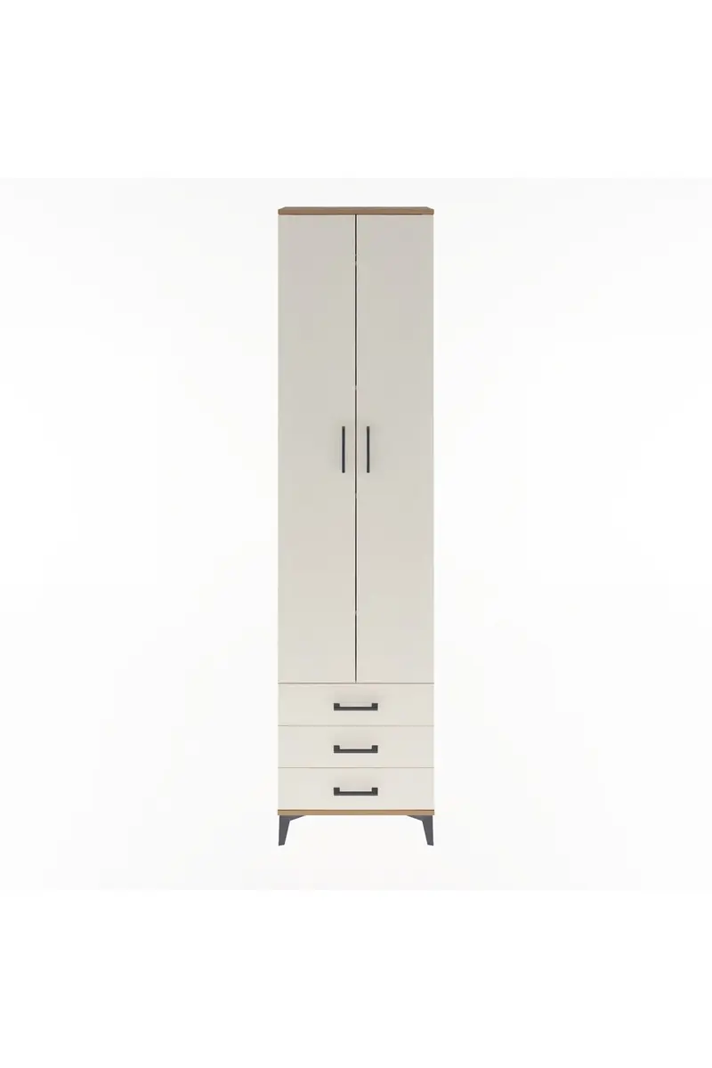 Arges Dolap 5 Raflı 3 Çekmeceli 2 Kapaklı 60x30x243