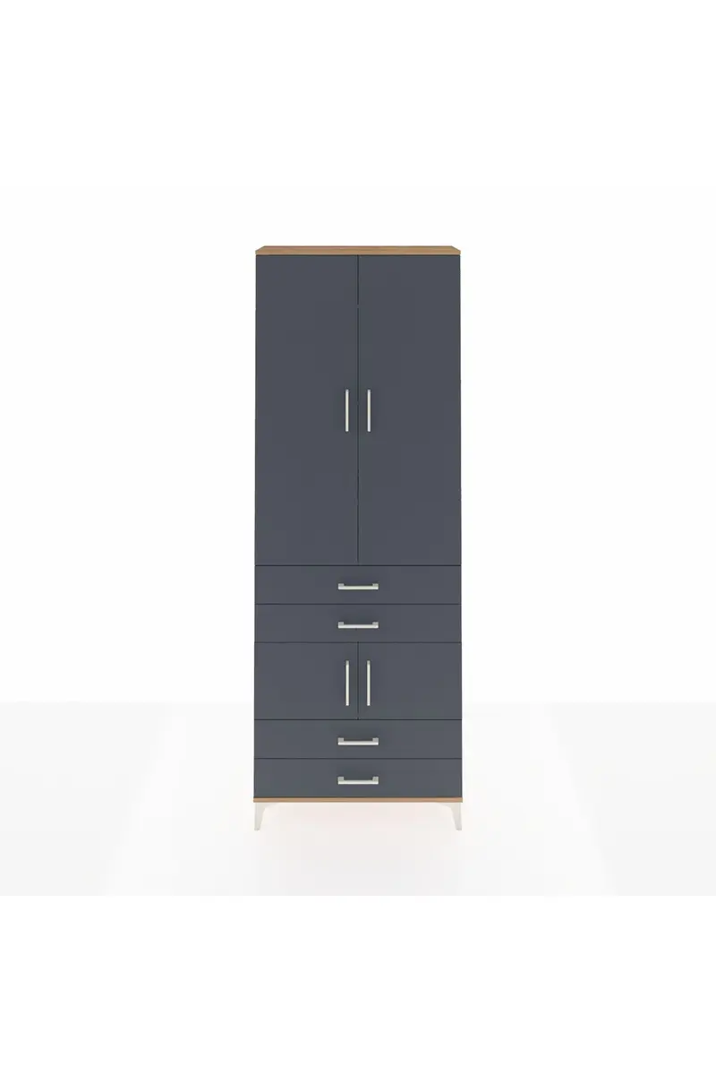 Arges Dolap 5 Raflı 4 Çekmeceli 4 Kapaklı 88x30x243