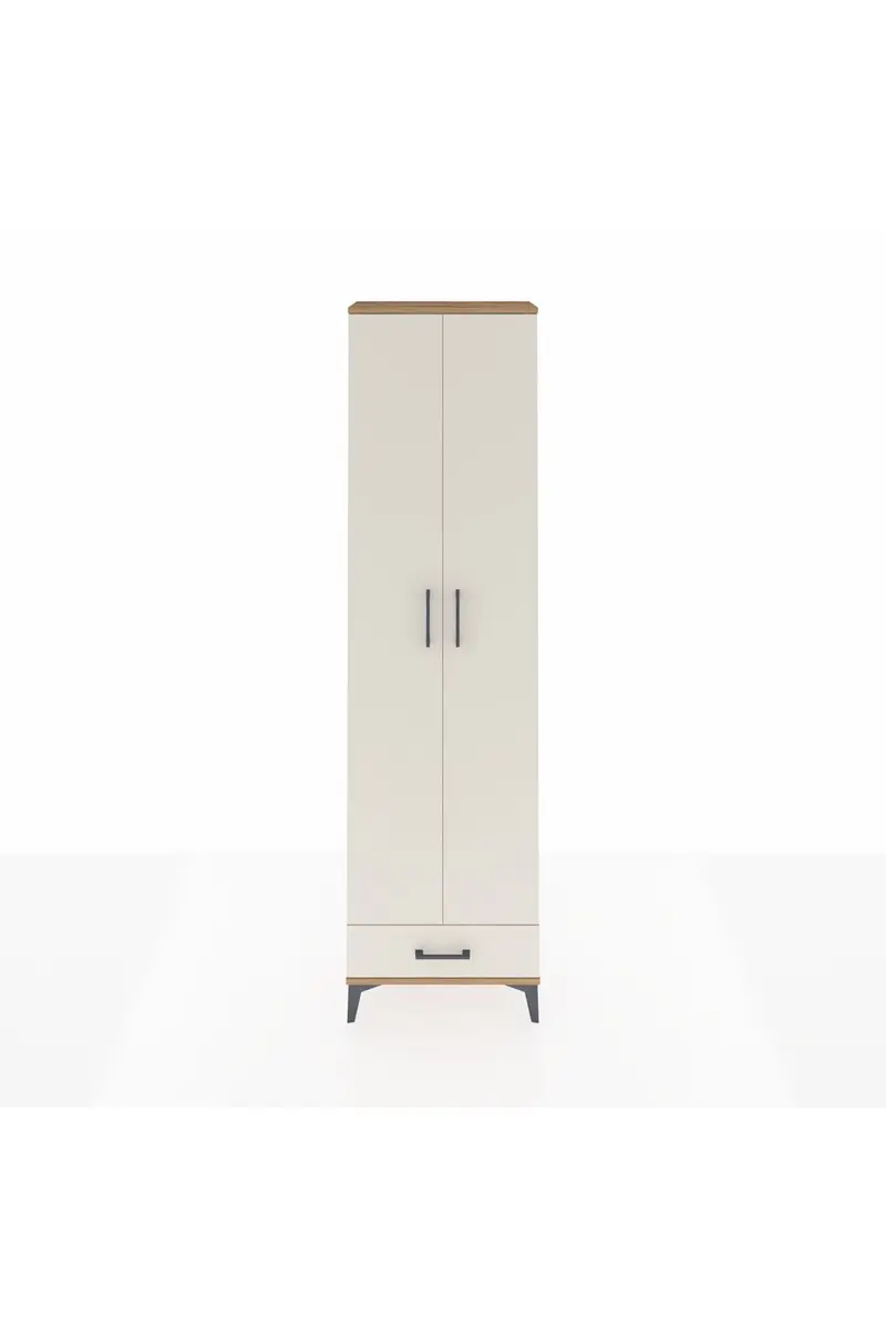 Arges Dolap 5 Raflı Tek Çekmeceli 2 Kapaklı 60x30x221