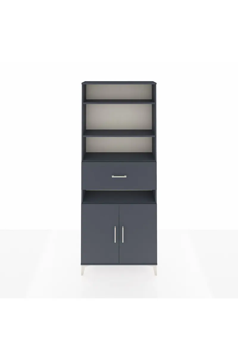 Arges Dolap 5 Raflı Tek Çekmeceli 2 Kapaklı 88x30x221