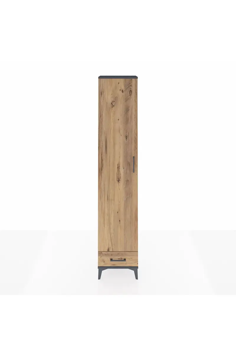 Arges Dolap 5 Raflı Tek Çekmeceli Tek Kapaklı 44x30x221