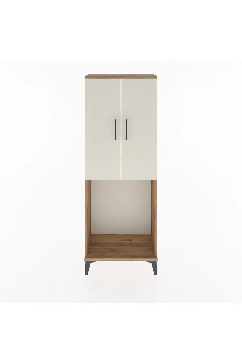 Arges Dolap Tek Raflı 2 Kapaklı Tek Askılı 60x30x163