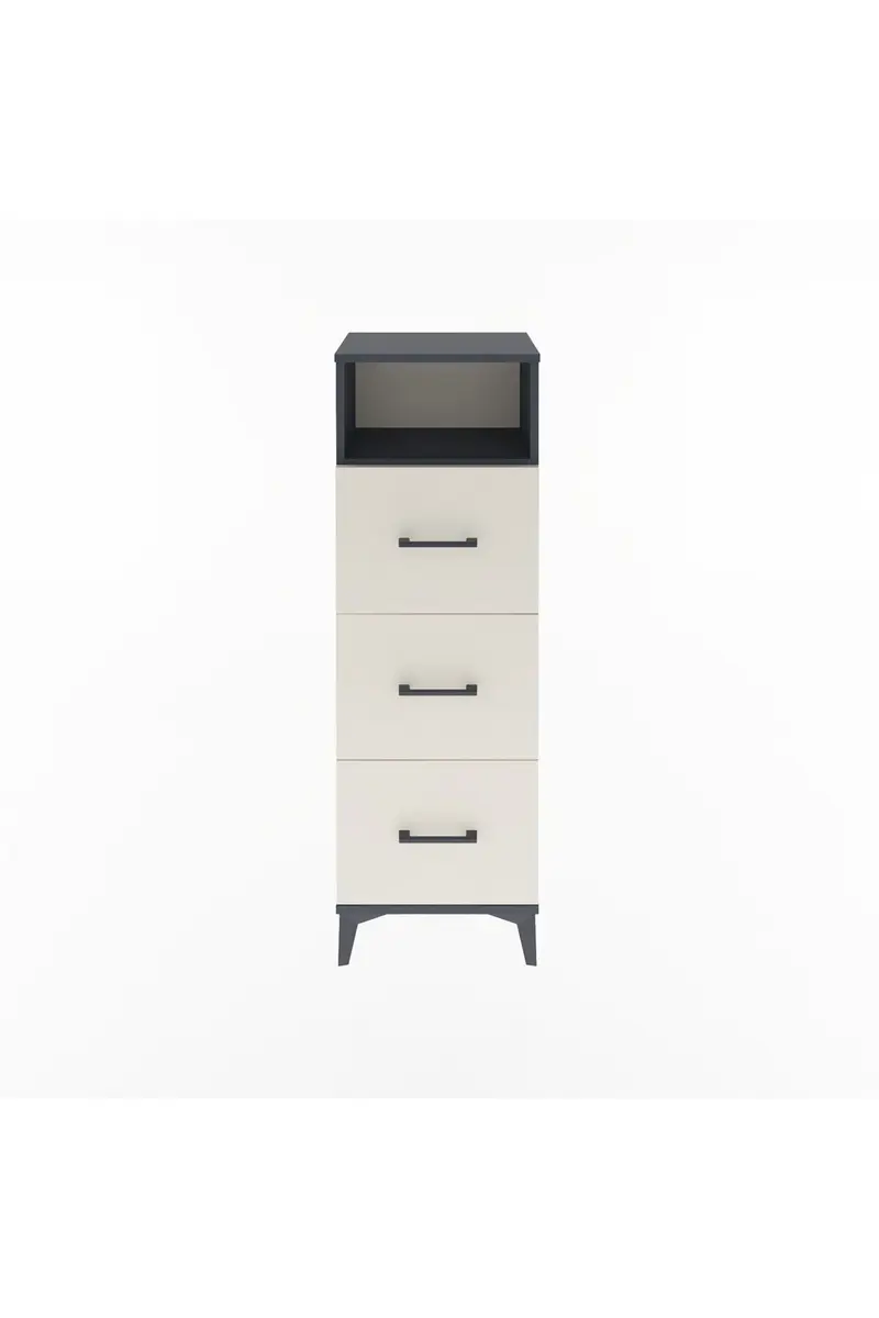 Arges Dolap Tek Raflı 3 Çekmeceli 44x30x134