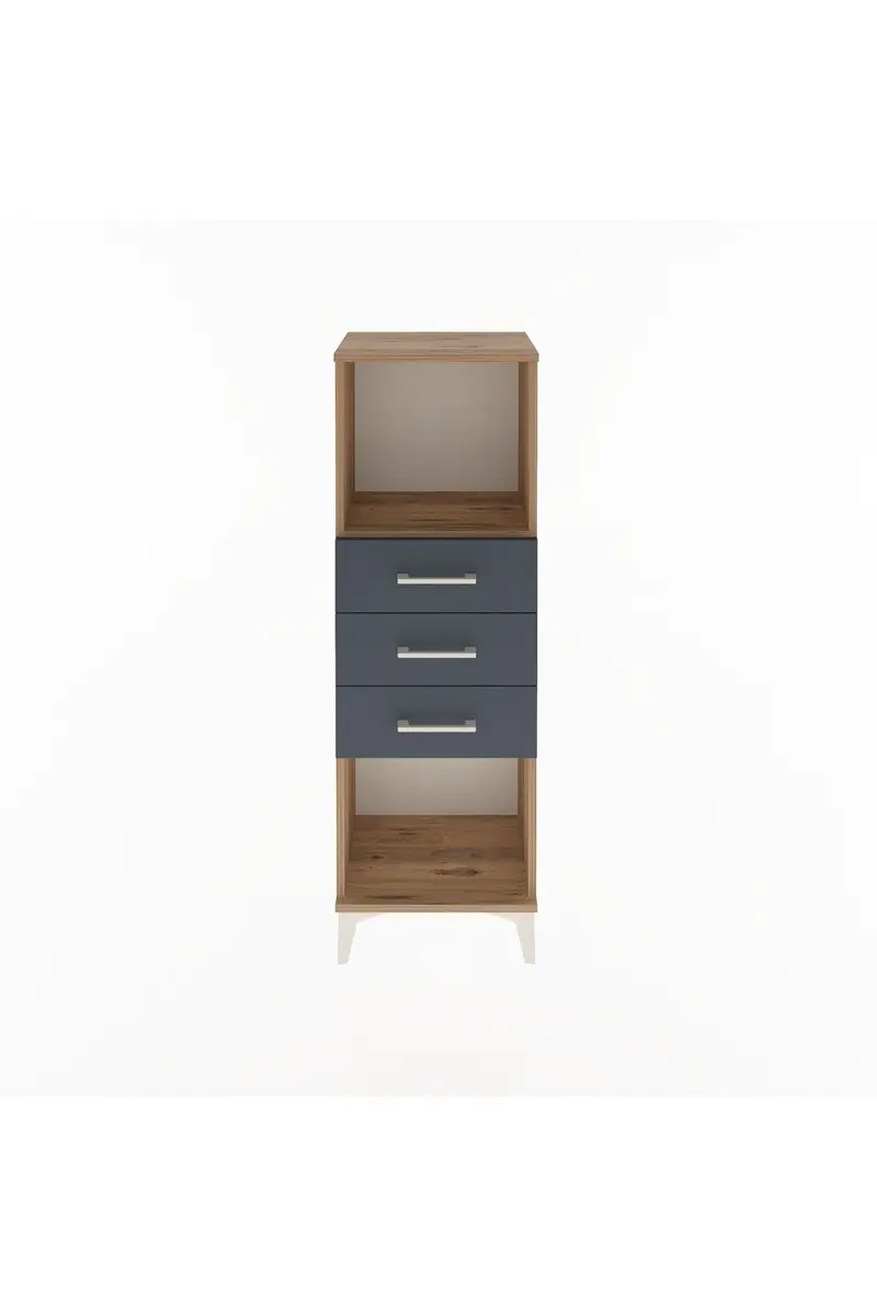 Arges Dolap Tek Raflı 3 Çekmeceli 44x30x134