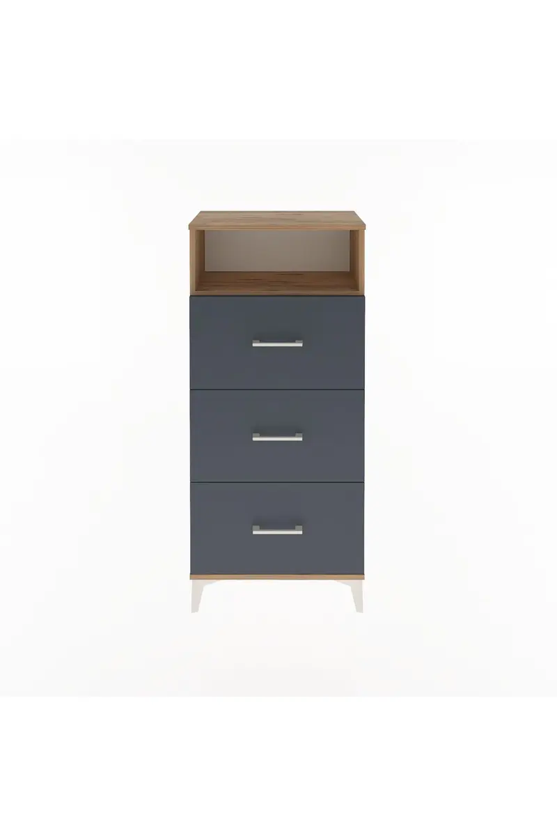 Arges Dolap Tek Raflı 3 Çekmeceli 60x30x134