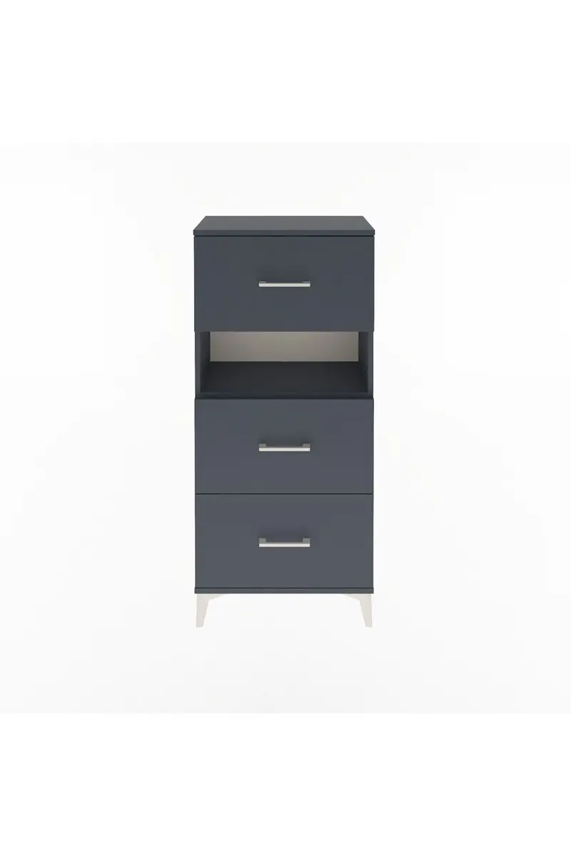 Arges Dolap Tek Raflı 3 Çekmeceli 60x30x134