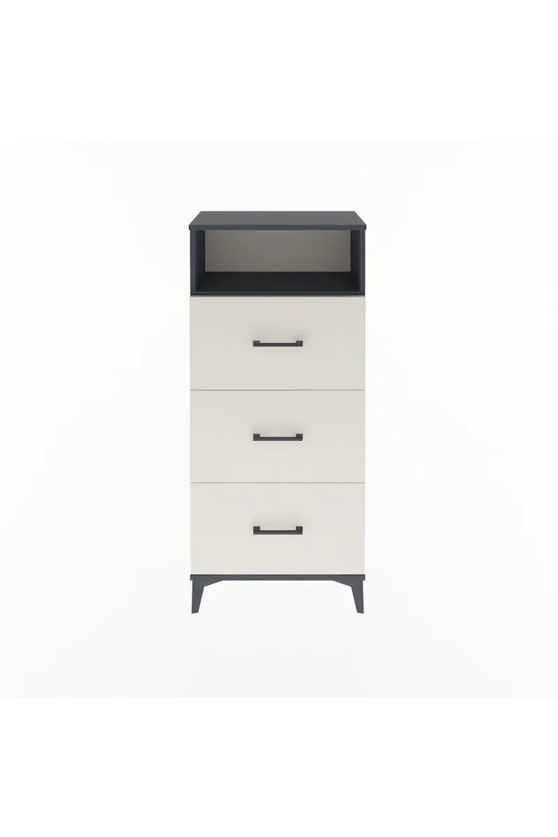 Arges Dolap Tek Raflı 3 Çekmeceli 60x30x134