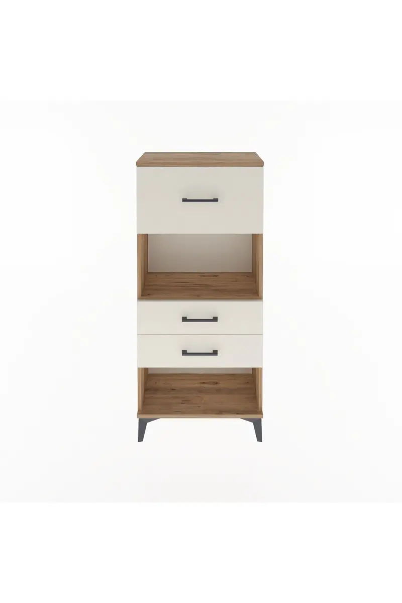 Arges Dolap Tek Raflı 3 Çekmeceli 60x30x134