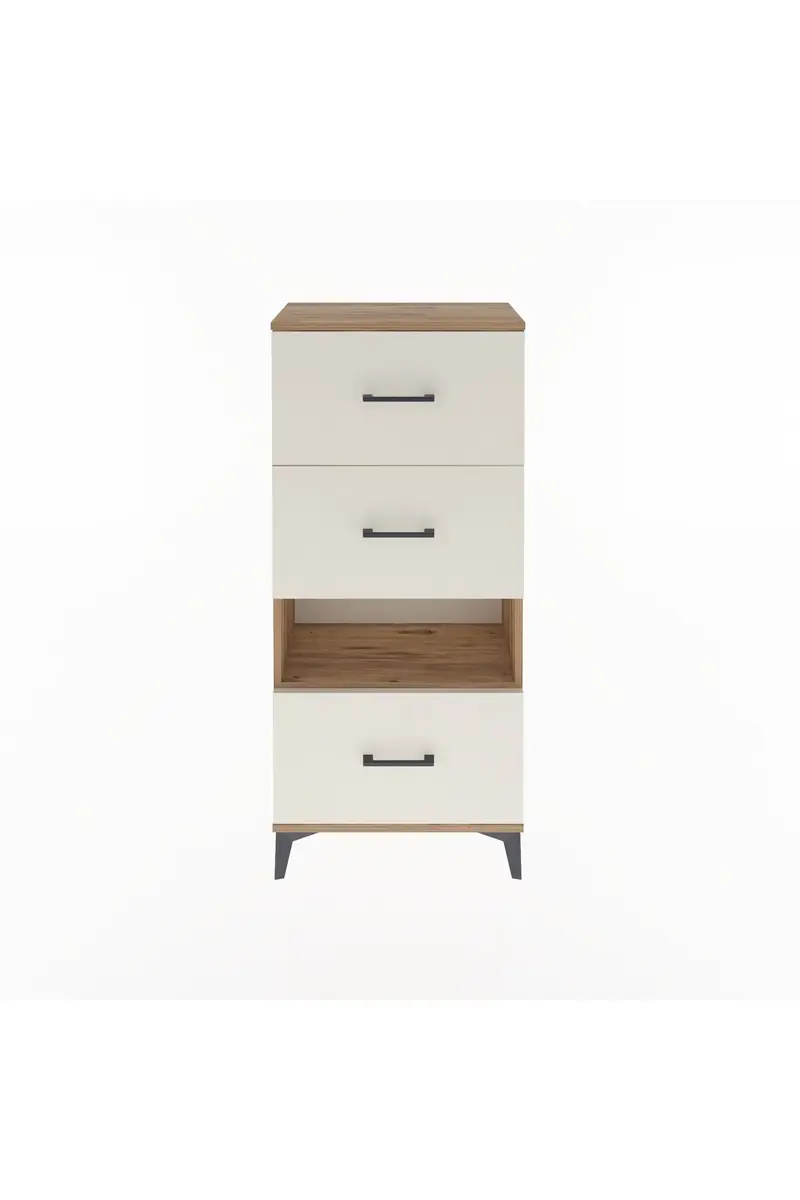 Arges Dolap Tek Raflı 3 Çekmeceli 60x30x134