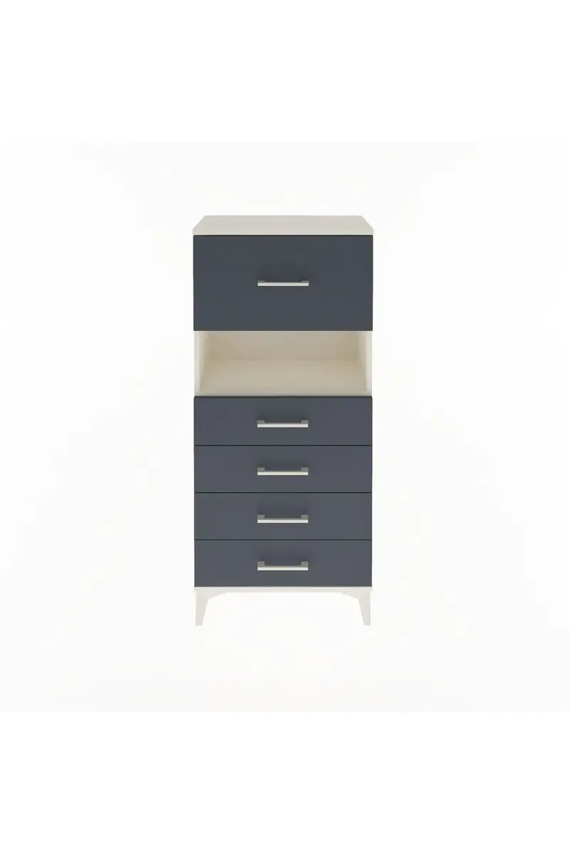 Arges Dolap Tek Raflı 5 Çekmeceli 60x30x134