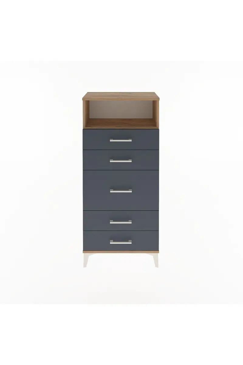 Arges Dolap Tek Raflı 5 Çekmeceli 60x30x134