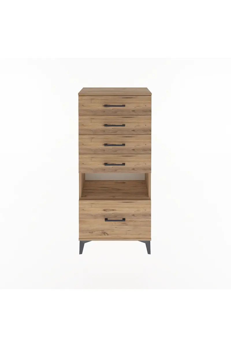 Arges Dolap Tek Raflı 5 Çekmeceli 60x30x134