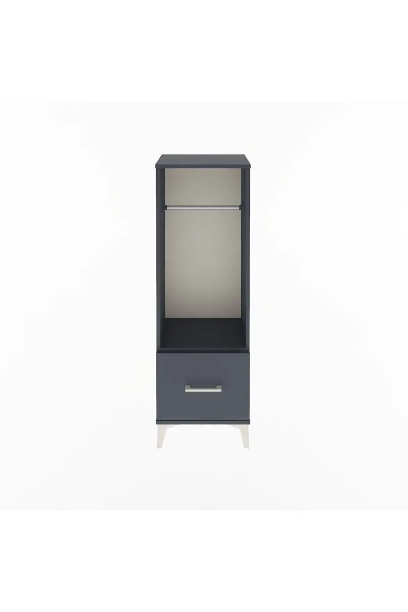 Arges Dolap Tek Raflı Tek Çekmeceli Tek Askılı 44x30x134