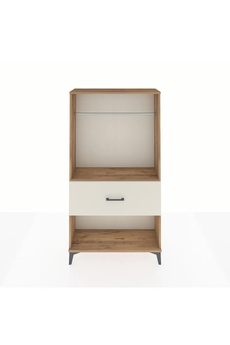 Arges Dolap Tek Raflı Tek Çekmeceli Tek Askılı 88x30x163